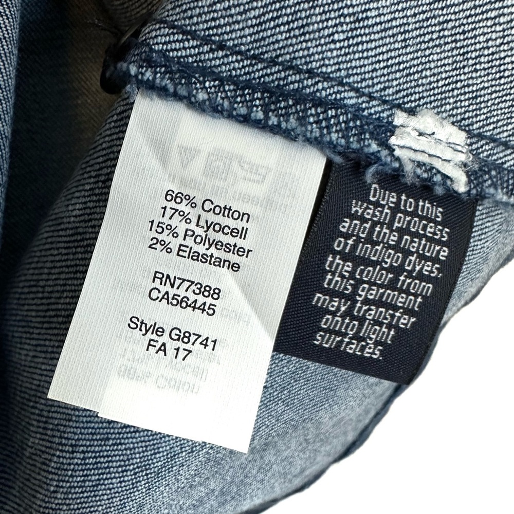 Madewell | Denim Ruffle Button Front Mini Dress Size 0 - Picture 9 of 9